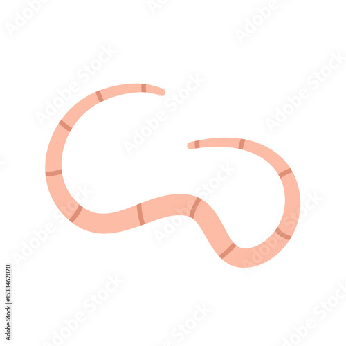 Cartoon earth worms vector illustration 