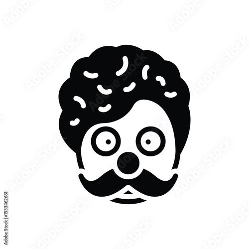 Black solid icon for joke