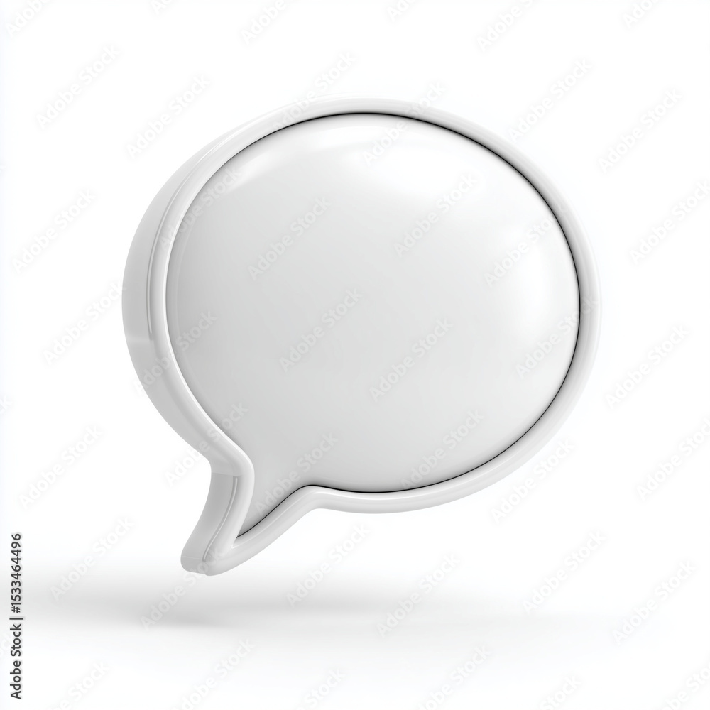 Speech Bubble on White Background – Minimalist Vector Illustration of a Blank Chat Balloon in Clean Style, Perfect for Messaging, Social Media Posts, Communication Icons, or Modern UI Design Elements Speech Bubble on White Background – Minimalist Vector Illustration of a Blank Chat Balloon in Clean Style, Perfect for Messaging, Social Media Posts, Communication Icons, or Modern UI Design Elements