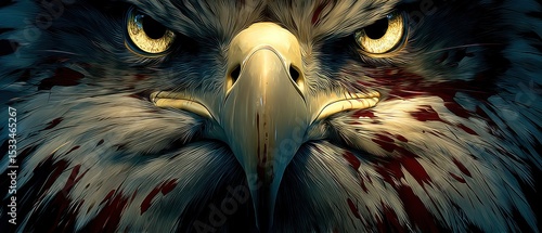 Eagle's fierce gaze