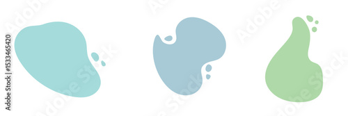 Abstract shapes design fluid background elements vector or colorful liquid creative geometric splashes figures isolated white backdrop modern trendy illustration . Vector Illustration . EPS 10 . 