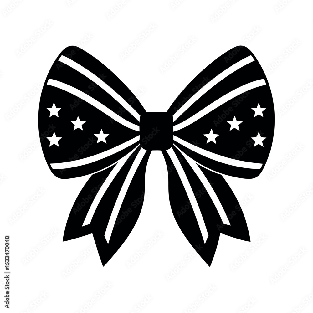 Fototapeta premium Patriotic Bow Illustration Clipart