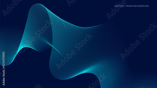 Abstract Technology Wave Line Background with Corporate Concept	