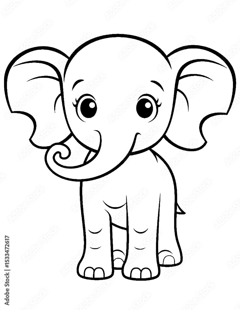 Fototapeta premium Black and white color pages for kids