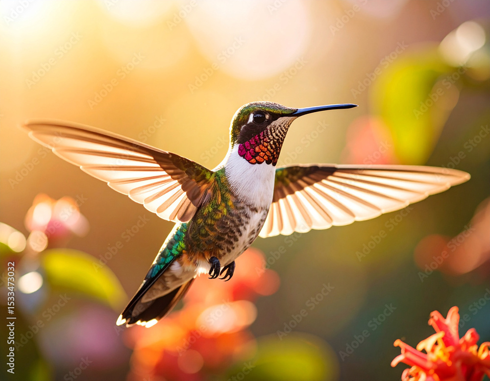 Fototapeta premium Hummingbird, Generated image