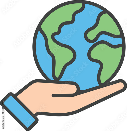 손바닥 위에 지구를 올려놓은 모습