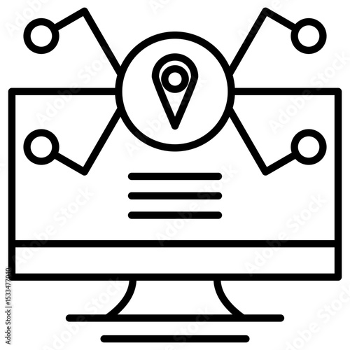 Geofencing Technology Icon