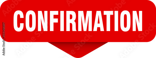 confirmation sticker. confirmation sign on transparent background