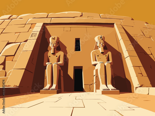 The Front of the Abu Simbel Temple, Aswan, Egypt, Africa 