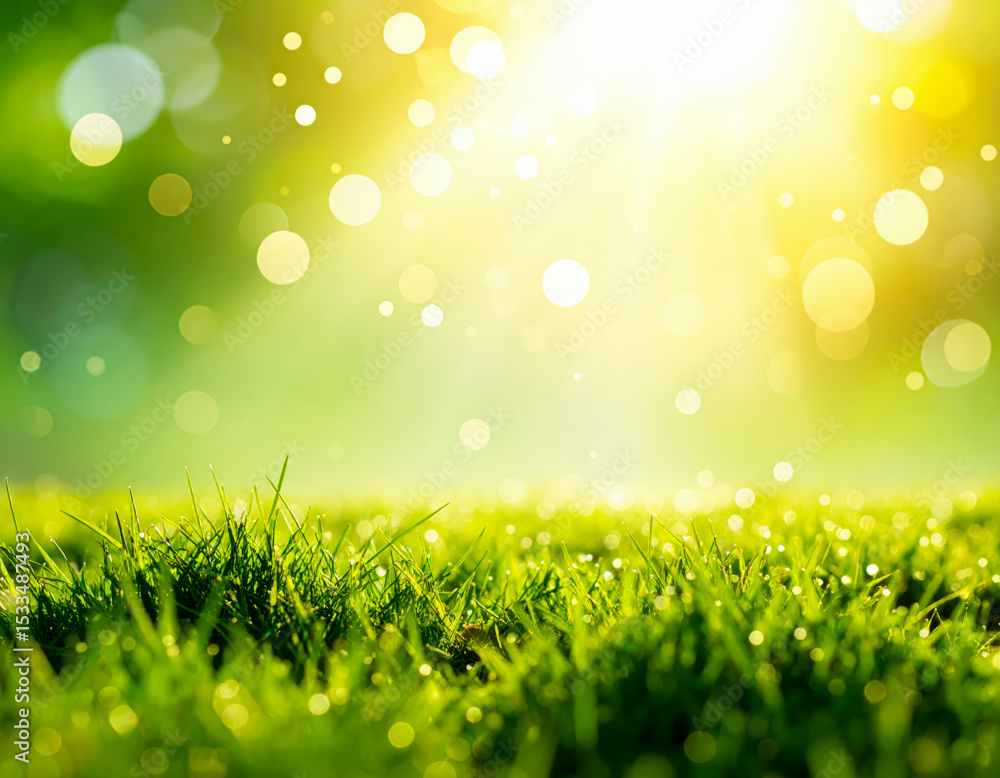 Obraz premium grass summer bokeh background design