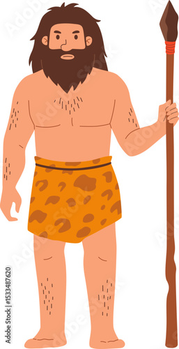 Stone Age Man With Spear

