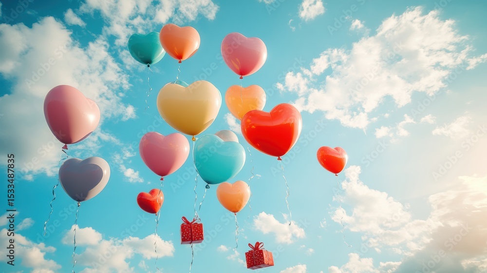 A Box flying on a parachute with pink cloud in valentine day,package flying down from sky and cloud with parachute, concept for delivery service,shopping online,air delivery service. A Box flying on a parachute with pink cloud in valentine day,package flying down from sky and cloud with parachute, concept for delivery service,shopping online,air delivery service.