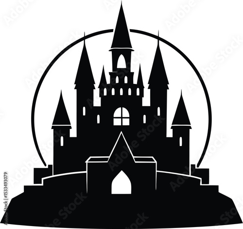 vector illustration of castle silhouette