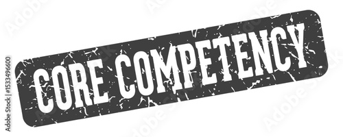 core competency rectangular sign. core competency stamp