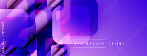 Abstract purple design. Overlapping shapes create dynamic visual texture. Modern gradient effect, suitable for banners or backgrounds.