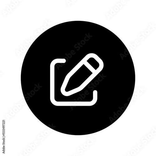 edit line circular icon