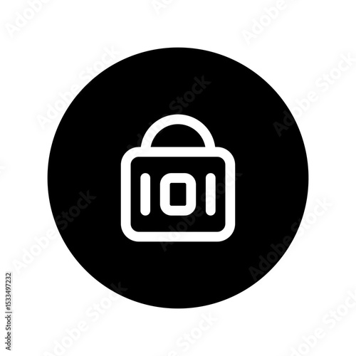 encrypt line circular icon