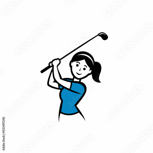 girl playing golf