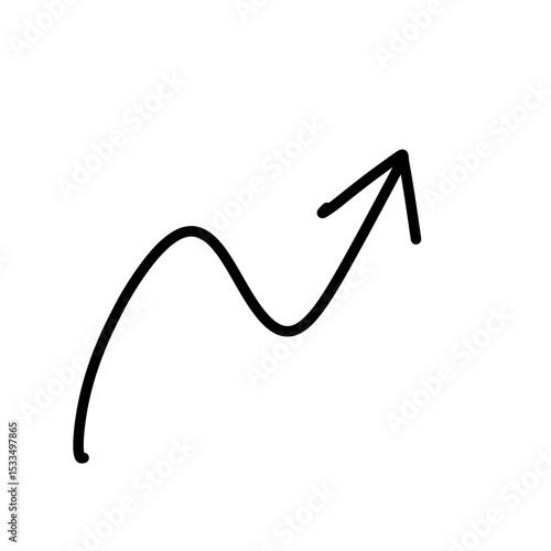 simple black arrow curve vector