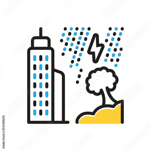 Multi color icon for storm
