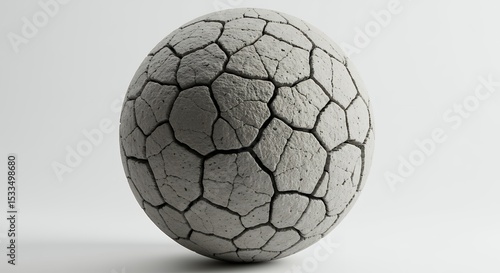 Cracked stone sphere