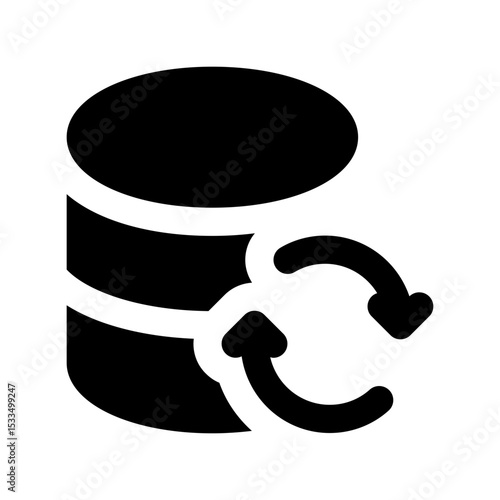 data sync glyph icon