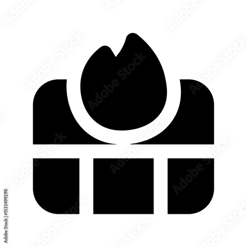firewall glyph icon