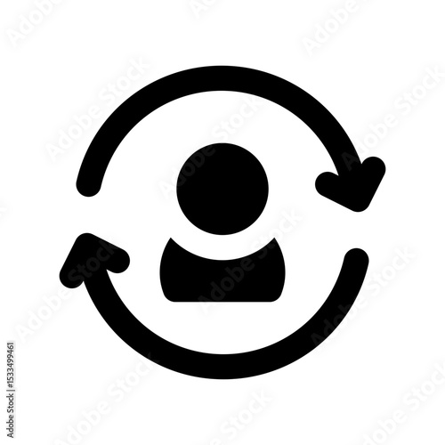 user retention glyph icon