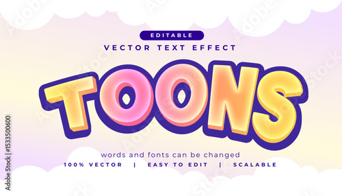comic style toons editable text effect mockup