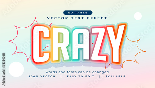 stylish crazy text effect editable font design