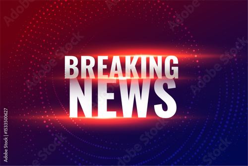 breaking news headline template with light effect