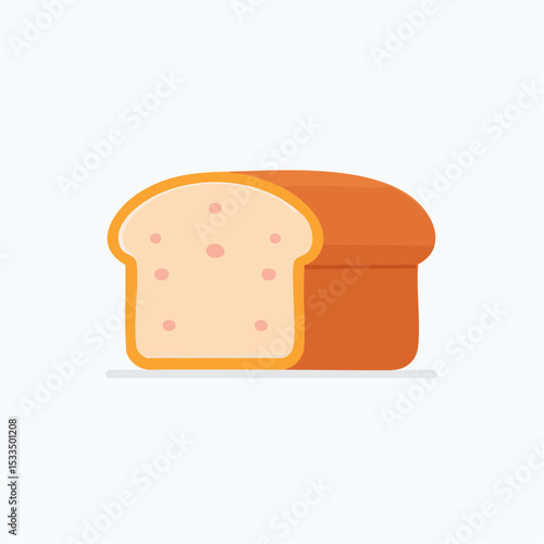 Artisanal Loaf: Freshly baked artisan bread, a symbol of culinary delight, is depicted in a minimalistic illustration. Featuring the rich colors and textures