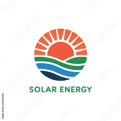 Modern Solar Energy Logo Design