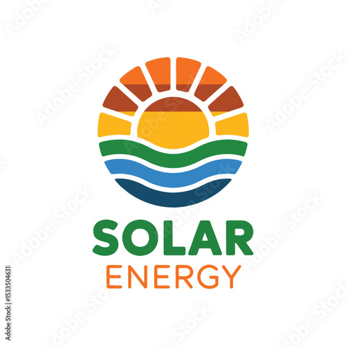 Modern Solar Energy Logo Design