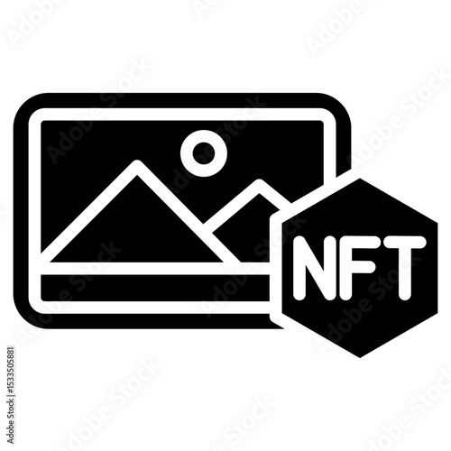 nft artist glyph icon
