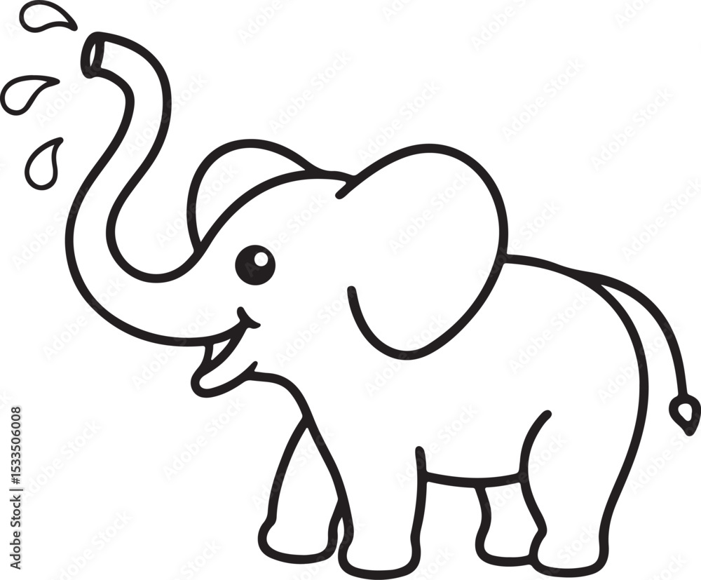 Fototapeta premium Cute Minimal Line Art Vector Drawing