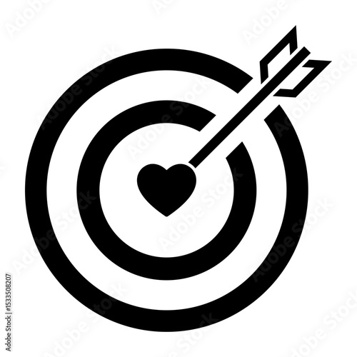 Minimalist Heart Target Icon