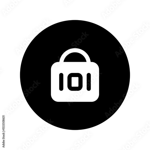 encrypt circular glyph icon