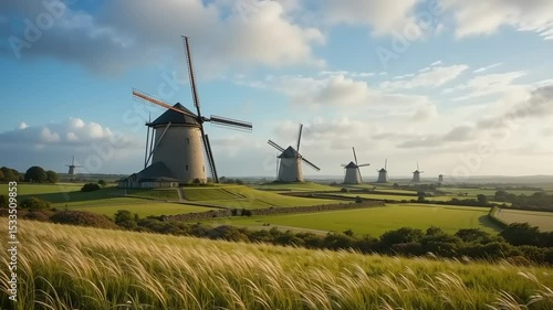 dutch windmill in the netherlands