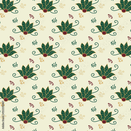 Indonesia Traditional Batik Shape Seamless Pattern