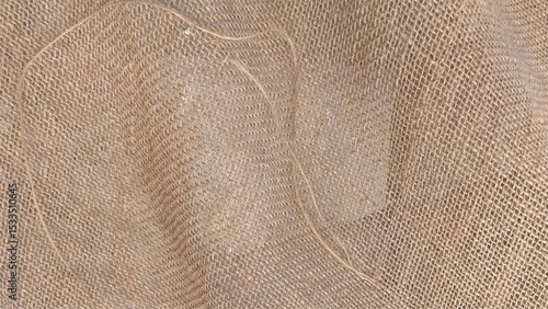 Close-up of fabric woven from burlap. Burlap texture. Hessian sack material texture, burlap cloth background