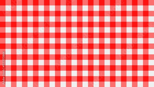 Red Gingham seamless pattern. Texture from rhombus squares for plaid, tablecloths, clothes, shirts, dresses, paper, bedding, blankets, quilts and other textile products. JPG illustration.