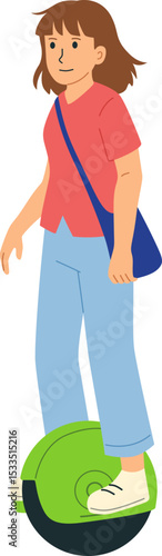 Girl Riding a Unicycle

