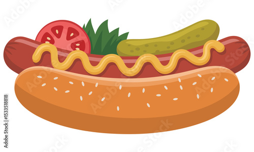hot dog vector illustration