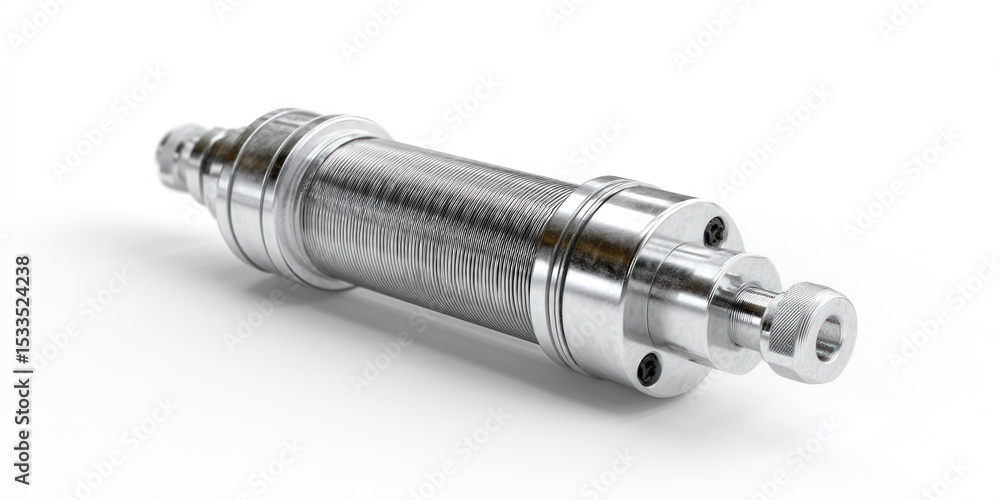 3D render of vibration damper for heavy machine on white background 3D render of vibration damper for heavy machine on white background
