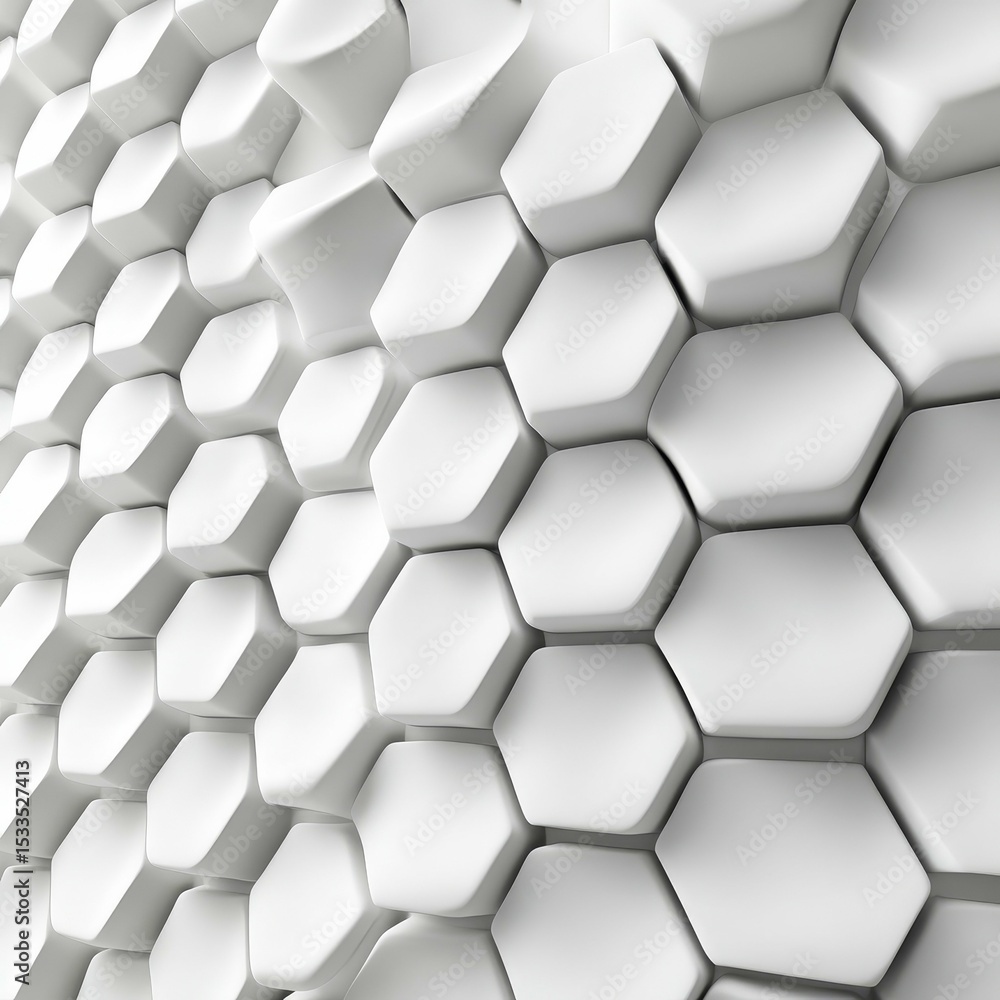Naklejka premium Abstract Hexagonal Wall Design