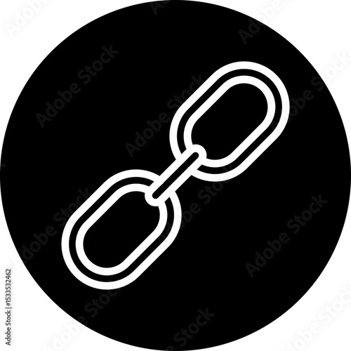 Link Vector Line White Circle Black Icon Design