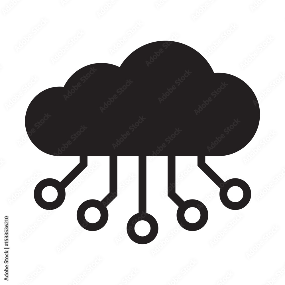 Cloud computing vector icon for graphic design, logo, web site, social media, mobile app, ui illustration Cloud computing vector icon for graphic design, logo, web site, social media, mobile app, ui illustration
