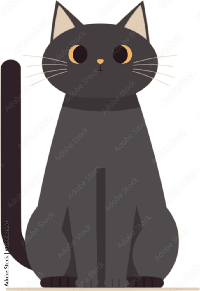 Fototapeta premium Cat vector illustration in flat style
