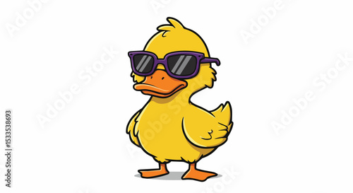 Cool Duckling with Sunglasses